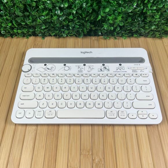 Logitech - K480 Tenkeyless (TKL) Bluetooth Membrane Multidevice Keyboard - White